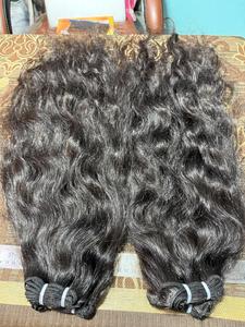 Vente en gros d'extensions de cheveux humains indiens de style vague afro naturel 100% cuticule vierge alignée sans traitement chimique bouclés - Product Image 5