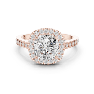 Anillo de moissanita de corte redondo de 14K Ajuste clásico de 6 puntas - Product Image 2