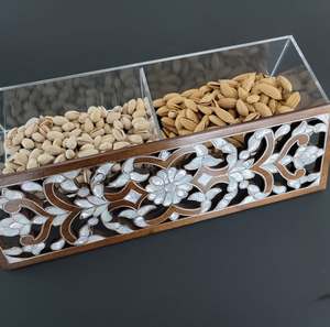 Caja de comida acrílica con Incrustaciones de nácar Premium, organizador elegante hecho a mano para regalo, almacenamiento de cocina y presentación festiva en el hogar - Product Image 5