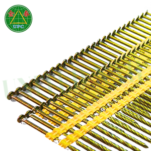Clavos de tira de plástico de 3 ", vástago de acero liso/tornillo, revestimiento amarillo, precios competitivos directamente, fábrica de Vietnam para enmarcar proyectos - Product Image 2