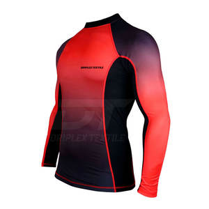 Dernier modèle de vêtements de fitness pour hommes Rash Guard à manches longues de couleur personnalisée avec logo personnalisé - Product Image 2