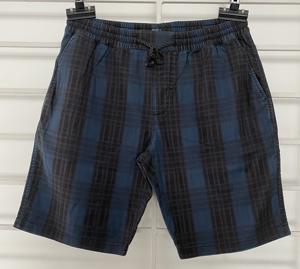 Shorts de course décontractés pour hommes, haute qualité, été, respirants, durables, tissés extensibles, 100% coton, taille élastiquée, poches, à carreaux - Product Image 2