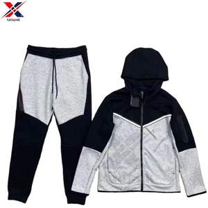 Ensembles de sweats à capuche et de sweat-shirts en tricot respirant imprimés vintage d'hiver à forte demande pour hommes, en polyester/coton polaire, vente en gros en vrac - Product Image 1