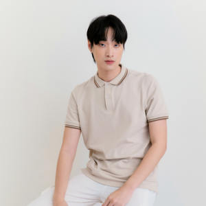 เสื้อโปโลพรีเมี่ยมแบบสั่งทำป้องกันการเบคเทอเรียแขนสั้น100% ผ้าฝ้ายเปล่าป้องกันการหดตัว Biowash ขายดีที่สุด210 GMS - Product Image 2