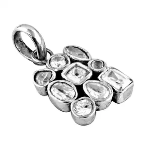 Colgante de Plata 925 con Circonita Cúbica y Baño de Rodio en Oro Rosa, Joyería Artesanal para Mujer, Regalo, Dijes - Product Image 3
