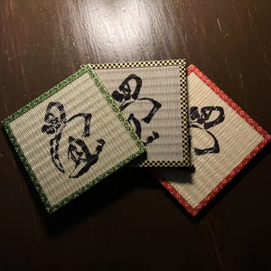 (10% de DESCUENTO) Juego de Posavasos de Estilo Japonés con Kanji de Doble Cara para Restaurante y Hotel, para Sala de Estar y Comedor - Product Image 1