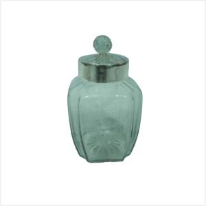 Bocal Mason en verre de créateur de taille moyenne au design exclusif avec couvercle à boutons de forme personnalisée pour la décoration de la cuisine Bocal Mason en verre - Product Image 1