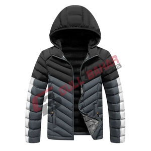 Veste polaire légère imprimée OEM de haute qualité pour hommes col montant style hiver vente en gros logo personnalisé - Product Image 2