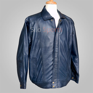 Chaqueta de Cuero Vacuno Azul Original para Hombre, la Más Vendida, al por Mayor, MOQ Bajo, 100% Alta Calidad, Chaqueta de Moto y Motociclista con Calefacción para Invierno, OEM - Product Image 4