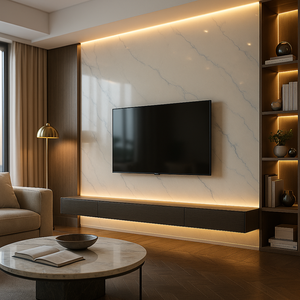 Ibaric Calacatta Elite Design moderne 20mm/30mm coupe à la taille pierre étanche résistante à la chaleur pour dessus de vanité de sol mural - Product Image 3