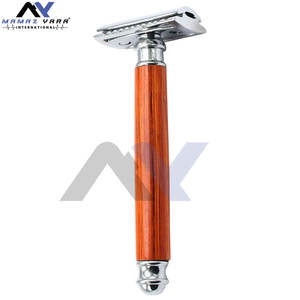 Rasoir de sécurité pour homme en acier inoxydable de haute qualité avec manche en bois, tête de rasage, fournisseur en gros - Product Image 6
