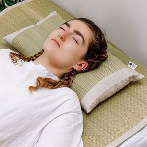 Japanese Igusa <b>Flat</b> <b>Pillow</b> Beige - Product Image 3