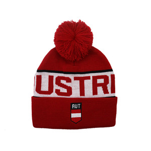 หมวกบีนนี่บีนนี่ถักลายผ้าแจ็คการ์ดปักโลโก้ปอมปอมปอมถักนิตติ้งอบอุ่น2025ตามสั่งสำหรับฤดูหนาว - Product Image 6