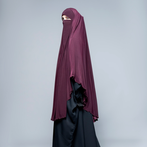 Finition de luxe Premium Polyester Khimar Hijab coupe ample respirant modeste mode vente en gros OEM Service bas quantité minimale de commande pour les mariages - Product Image 1