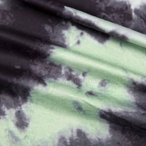 Nouveautés été Ensemble t-shirt et short à tricoter deux pièces, décontracté et teint par cravate, au-dessus du genou, streetwear à motif uni pour femmes - Product Image 6