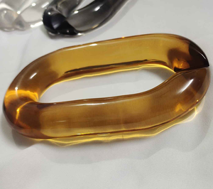 Cadena de eslabones de resina para decoración de pared, cadena de pared transparente con hebilla, cadena cubana de plástico acrílico para decoración de pared, joyería DIY - Product Image 1