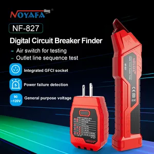 NOYAFA penguji elektrik soket, penemu pemutus sirkuit AC NF-827 dengan tester Outlet GFCI terintegrasi