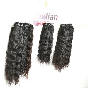 Extensions de cheveux humains vierges indiens 100% naturels non traités, brins ondulés, tissage lâche, tissage profond, noir, non traités - Product Image 2