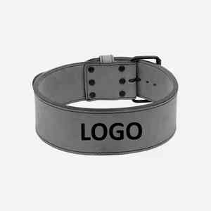 เข็มขัดหนังวัวสำหรับเล่นยิมฟิตเนสเข็มขัดพยุงหลังออกแบบโลโก้ได้ตามต้องการ - Product Image 6