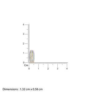 Boucles d'oreilles élégantes créoles en or avec diamants Style Twirl - Product Image 6