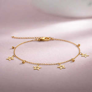 Pulsera con Colgante de Estrella Chapada en Oro para Mujer, Regalo de Aleación de Zinc - Product Image 2