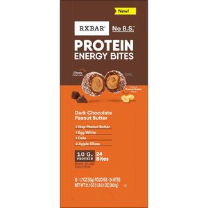 RXBAR Bocaditos de Proteína Energéticos, Bolas de Proteína Sin Gluten, Sabor Chocolate Negro y Mantequilla de Maní, Caja de 21.1 oz (24 Bocaditos) - Product Image 5