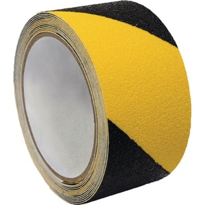 Cinta Adhesiva Antideslizante Negra/Amarilla para Oficina, 18m X 50mm, Marca IKS - Product Image 1