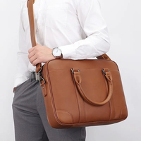 Sac messager pour ordinateur portable, grand format, imperméable, vintage, personnalisé, en cuir véritable, léger, portable, pour hommes, pour les voyages et les affaires