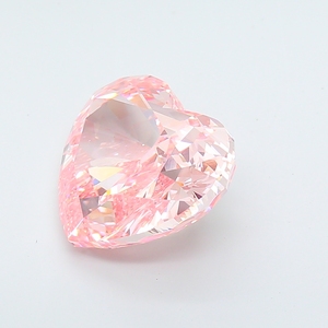 Bague de fiançailles haut de gamme avec diamant CVD de 18,88 carats, taille cœur, rose vif fantaisie, clarté VS2, certifié IGI - Product Image 3