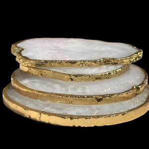 Premium Handmade <b>Agate</b> Stone <b>Coaster</b> Set Organic Material Love Custom Logo Luxurious Design High Quality Home Decoration Factory - Product Image 5