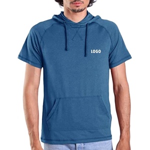 เสื้อยืดแขนสั้นปักลายมีฮู้ดสำหรับผู้ชาย, เสื้อผ้าทรงหลวมใส่ได้ในฤดูร้อน - Product Image 5