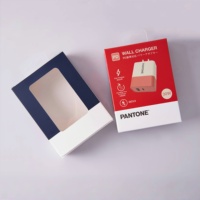 Logo personnalisé couleur flip boîte d'emballage électronique boîtes de papier pour écouteurs emballage boîte-cadeau avec fenêtre d'affichage en PVC transparent