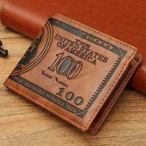 Portefeuille en cuir pour homme, porte-monnaie, porte-cartes, porte-billets de 100 dollars américains, portefeuille à double rabat de haute qualité, Club Hub Industries CH-1001 - Product Image 2