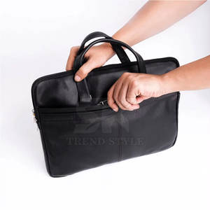 Maletín de Cuero de Color Sólido OEM, Bolso de Mano Profesional para Negocios de Alta Calidad - Product Image 4