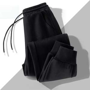 Pantalon de survêtement décontracté à coupe ample, doublé en polaire, couleur unie, broderie personnalisée, prix d'usine Chine, Bangladesh - Product Image 5