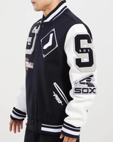 Veste de sport Terzo 2024, noir et blanc, logo mash-up, style streetwear, imperméable, coupe-vent, à capuche, veste varsity, veste letterman
