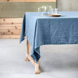 ZEDAAR 100% Linge de Table et Chemin de Maison Fantastique Article Décoratif Tissé par Zed Aar Exports Bleu Pur Lin - Product Image 2