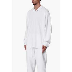 เสื้อโปโลแขนยาวของผู้ชายเสื้อโปโลผ้าฝ้ายทรงเข้ารูปแบบพรีเมี่ยมสำหรับใส่สบาย - Product Image 5