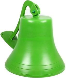 Cloche Premium en aluminium coulé du navire nautique de la marine | Cadeaux de décoration de chambre d'enfant (6 pouces vert) - Product Image 5