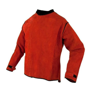 Ropa de soldador Unisex de seguridad profesional, chaquetas de soldadura de cuero de vaca de alta resistencia, chaquetas de cuero de soldadura personalizadas para jóvenes - Product Image 1