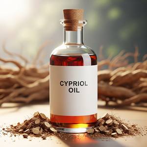 Fabricante de aceite esencial Nagarmotha de aceite de cipriol de alta calidad exportador de India - Product Image 1