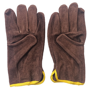 Heavy Duty Durable Cowhide Leather Work <b>Gloves</b> <b>Driver</b> <b>Gloves</b> for Truck Driving, Warehouse Gardening Customize - Product Image 3