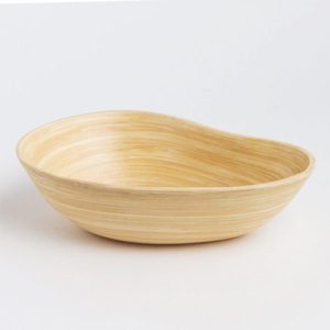 Meilleur prix bol de service en forme de haricot de bambou naturel impressionnant, fabriqué à la main et écologique, pour la fabrication de salades, bol de fruits de haute qualité - Product Image 4