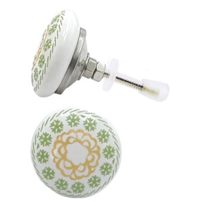 Fleur moderne en céramique armoire tiroir boutons de porte pour commode armoire cuisine chambre salon maison bureau meubles tire - Product Image 2