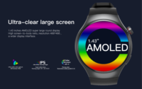 Jam tangan pintar Android AMOLED 1.43 inci HD, layar bulat kualitas tinggi tahan air 4g