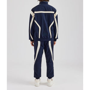 Costume de sport deux pièces pour hommes de haute qualité personnalisé sérigraphié Logo lavage à l'acide Vintage fermeture éclair Streetwear survêtement pour hommes - Product Image 3