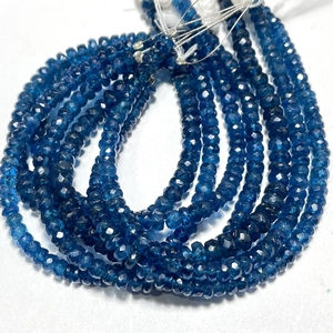 Venta al por mayor de cuentas de forma Rondellel facetadas de apatita de neón, cuentas naturales de calidad AAA para la fabricación de joyas - Product Image 3