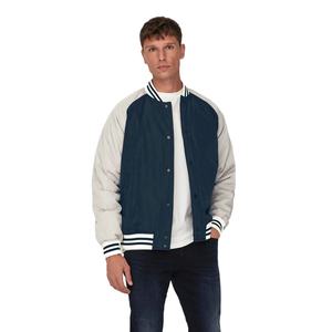 Manteau d'hiver unisexe blouson d'aviateur en polyester et nylon 100% pour hommes logo brodé personnalisé style universitaire de baseball - Product Image 2