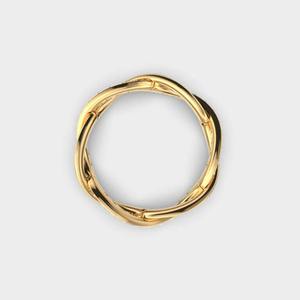 แหวนแต่งงานทองคำแท้ 14K ประดับเพชรเพาะเลี้ยง Infinity Women ดีไซน์แบบวงแหวนเต็มวง แยกชิ้นส่วนได้ - Product Image 4