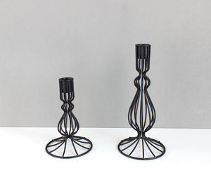 Candelabros de metal geométricos modernos candelita abstracta dorada para diseño moderno hogar festivo decorativo - Product Image 2